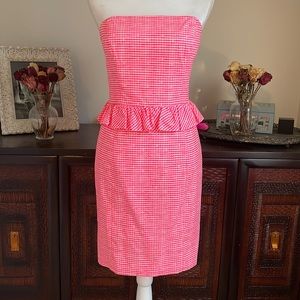 Lilly Pulitzer Lowe Dress Fiesta Pink Gingham size 6